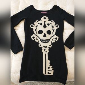 Vintage Betsey Johnson skeleton key sweater dress